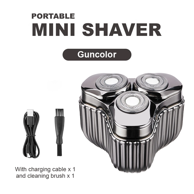 Afeitadora eléctrica recargable de alta calidad impermeable para hombre seco y húmedo Afeitadora Barbeard Trimmer Cool Mini para hombre