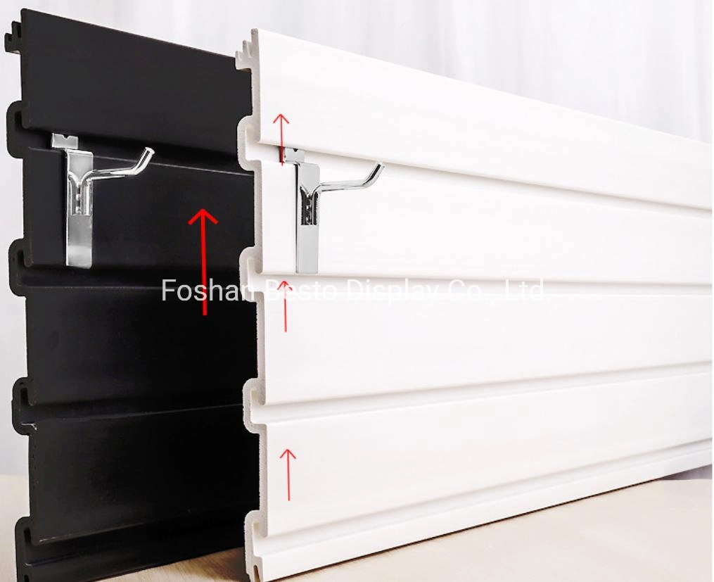 Original Factory PVC Slatwall System for Garage Storage Needs, Display Use, Exhibition, Showroom