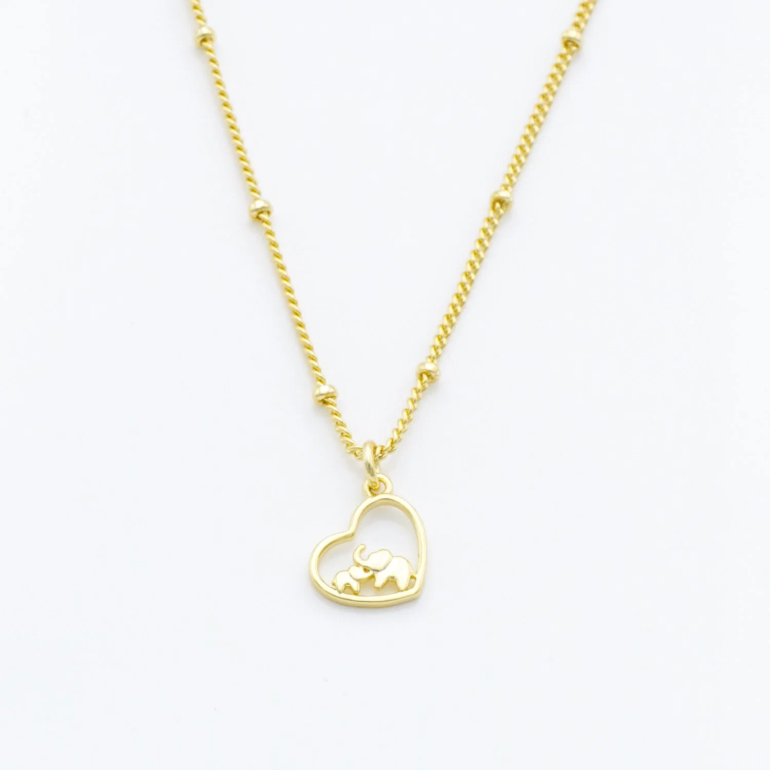 Design Simple Pretty Fashion 18K Gold Silver Jewelry with Interlocking Circles Necklace