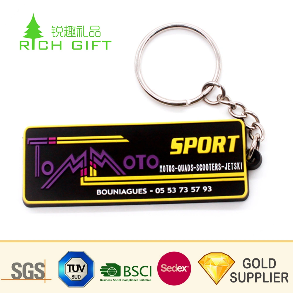 Wholesale/Supplier China Custom Cheap Soft PVC Color Filled Cool Cycling Bicycle Keychain for Decoration