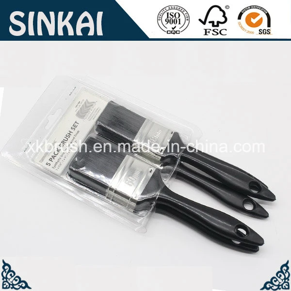 Nylon Paint Brush with Black Plastic Handle