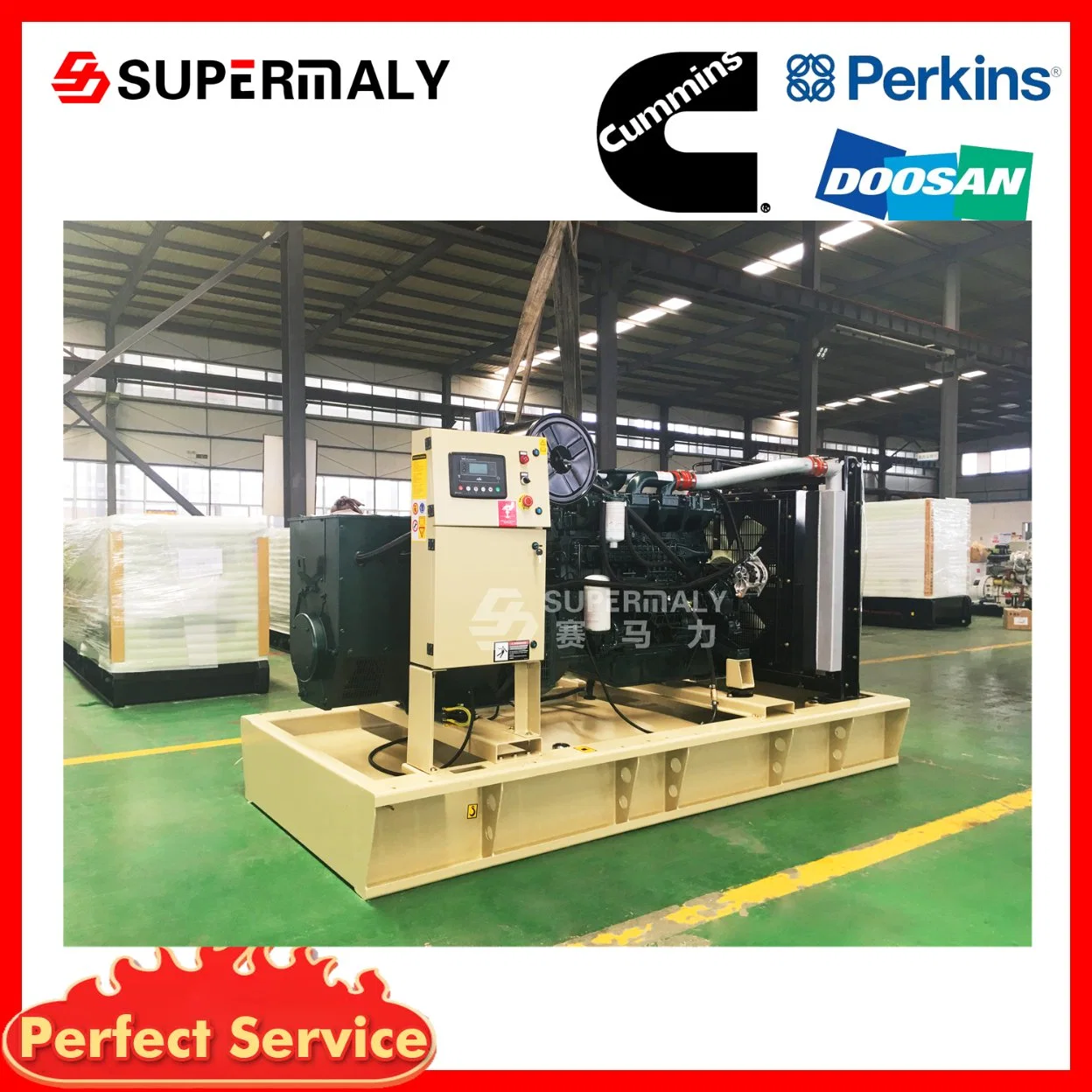 CE Approved 1MW Diesel/Natural Gas Generator for Power Plant with Perkins Engine