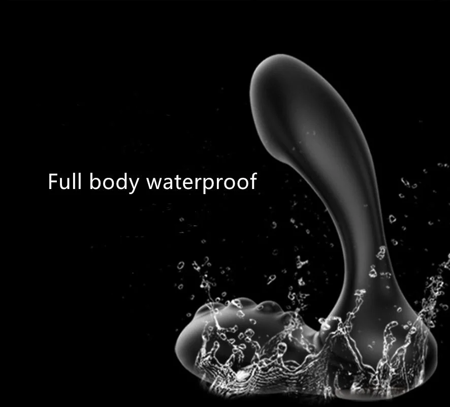 Material ABS + Gel de silicona vibrador prostático Electroshock para el hombre negro