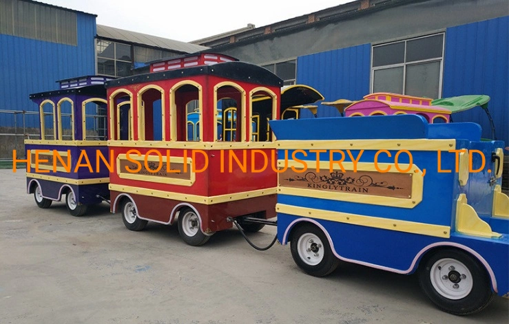 Fiberglass, Trackless Train Kiddie Electric, Mini Electric Outdoor Entertainment