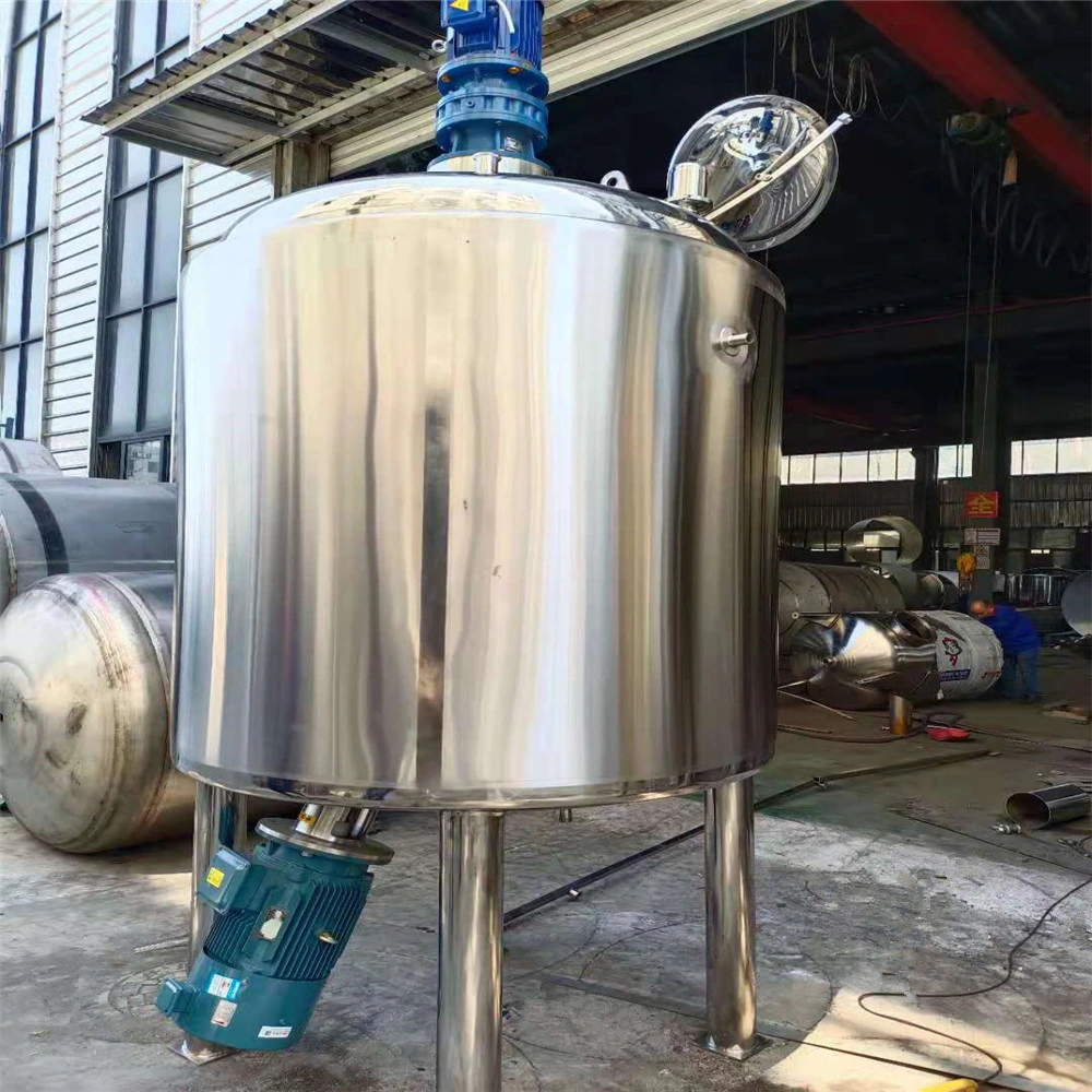 5000L Gallon reacción de acero inoxidable envejecimiento calentamiento por vapor eléctrico por vacío Doble Jackete almacenamiento de fermentación depósito mezclador