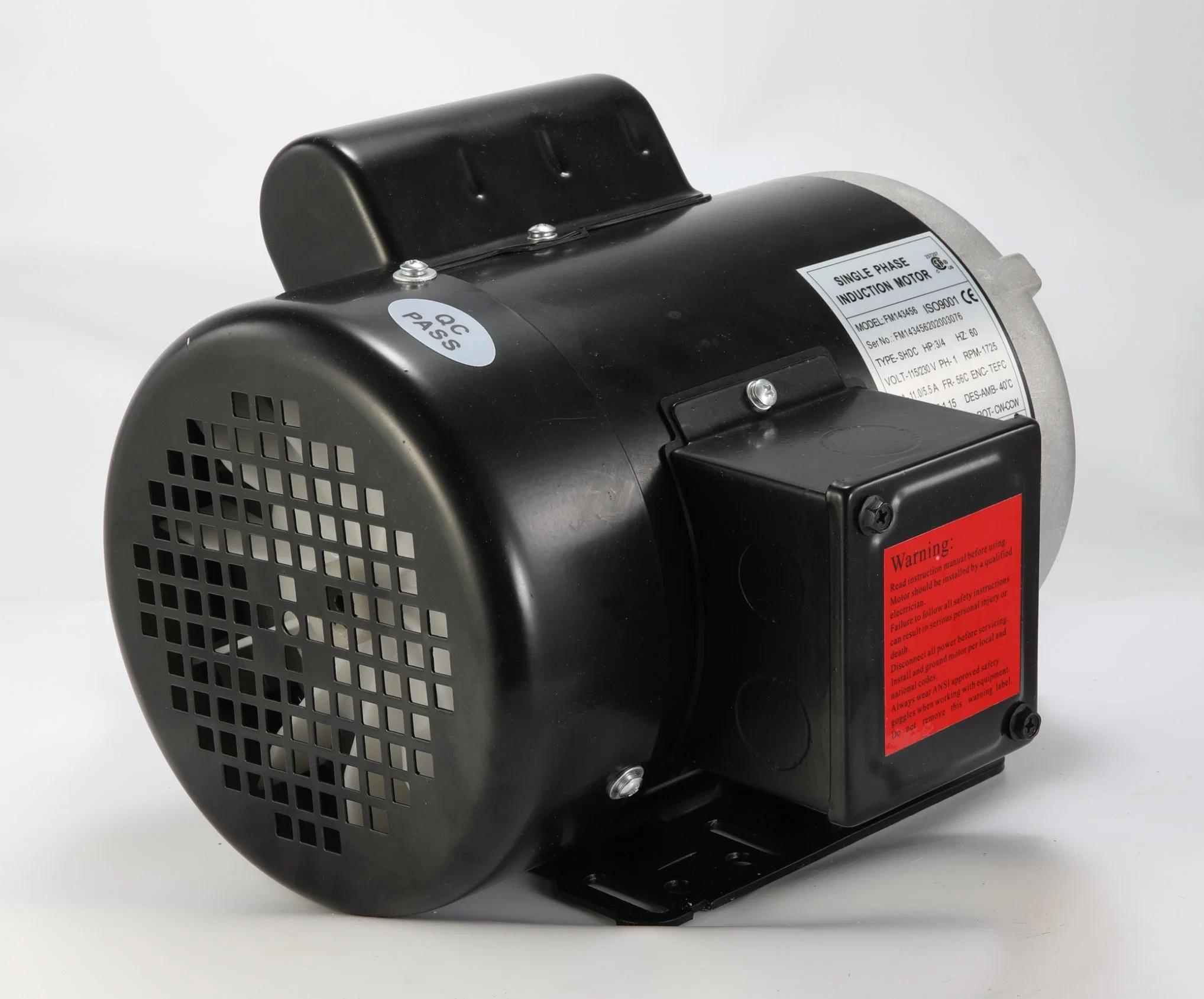 Usage général, 56C 4 pôles 1HP, totalement fermé, base amovible Fan-Cooled moteur monophasé