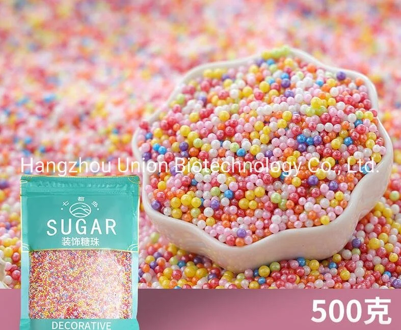 Lebensmittelzutat Kuchen Dekorative Zuckerperlen Mix Farbe Nadelperlen Slice Candy Backen Dekorative Ornament Vermicelli Zucker