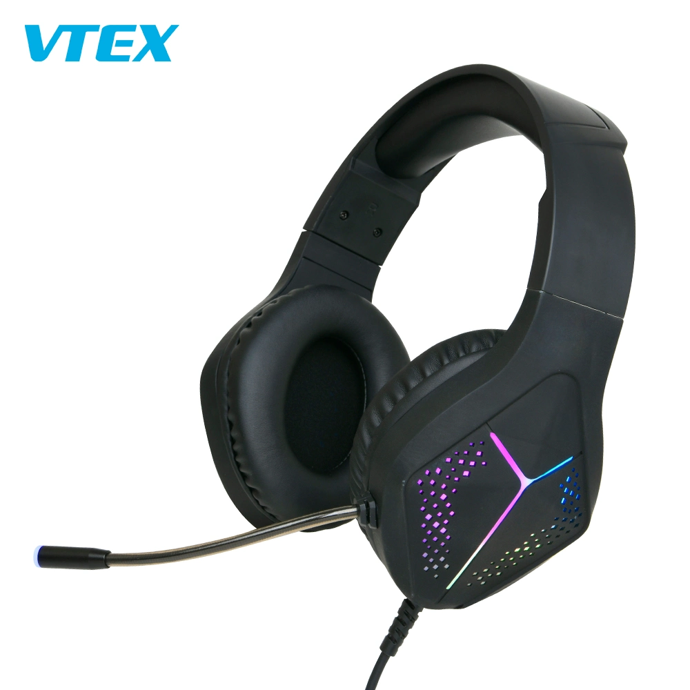 RGB personalizado Mayorista/Proveedor de equipo de bajo ruido auriculares Gamer Cancellingheadset con Micro Auriculares para juegos al por mayor