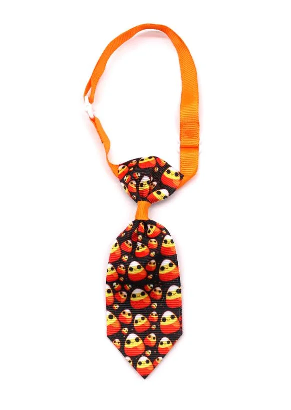 Grooming Pet Hot Sale Halloween Party Pumpkin Design Adjustable Dog Neck Collar Bow Tie