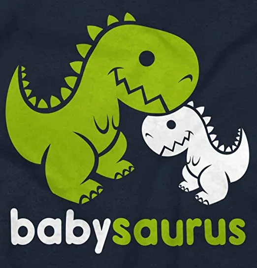 Funny Dinosaur Cute Mommy Daddy Cartoon T Rex Toddler Baby Romper Garment