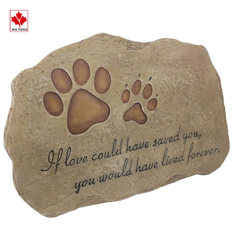 Custom Pet Memorial Stone Cat Dog Memorial Garden Decoration