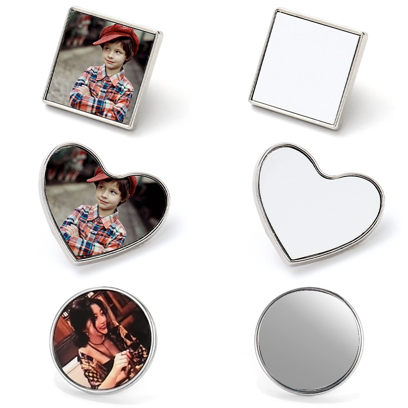 Sublimation Blank Badges Hot Transfer Brooches Personalized Logos DIY Brand Badges & Brooches