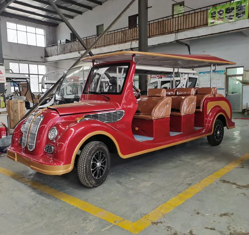 Raysince autobús turístico eléctrico autobús eléctrico Vintage coche con CE Certificado