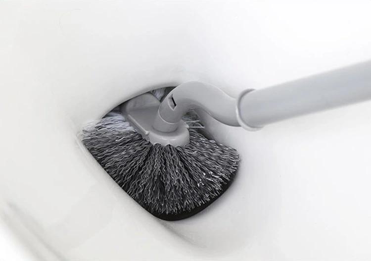 Poignée longue forme S WC brosse de nettoyage peut suspendre au mur