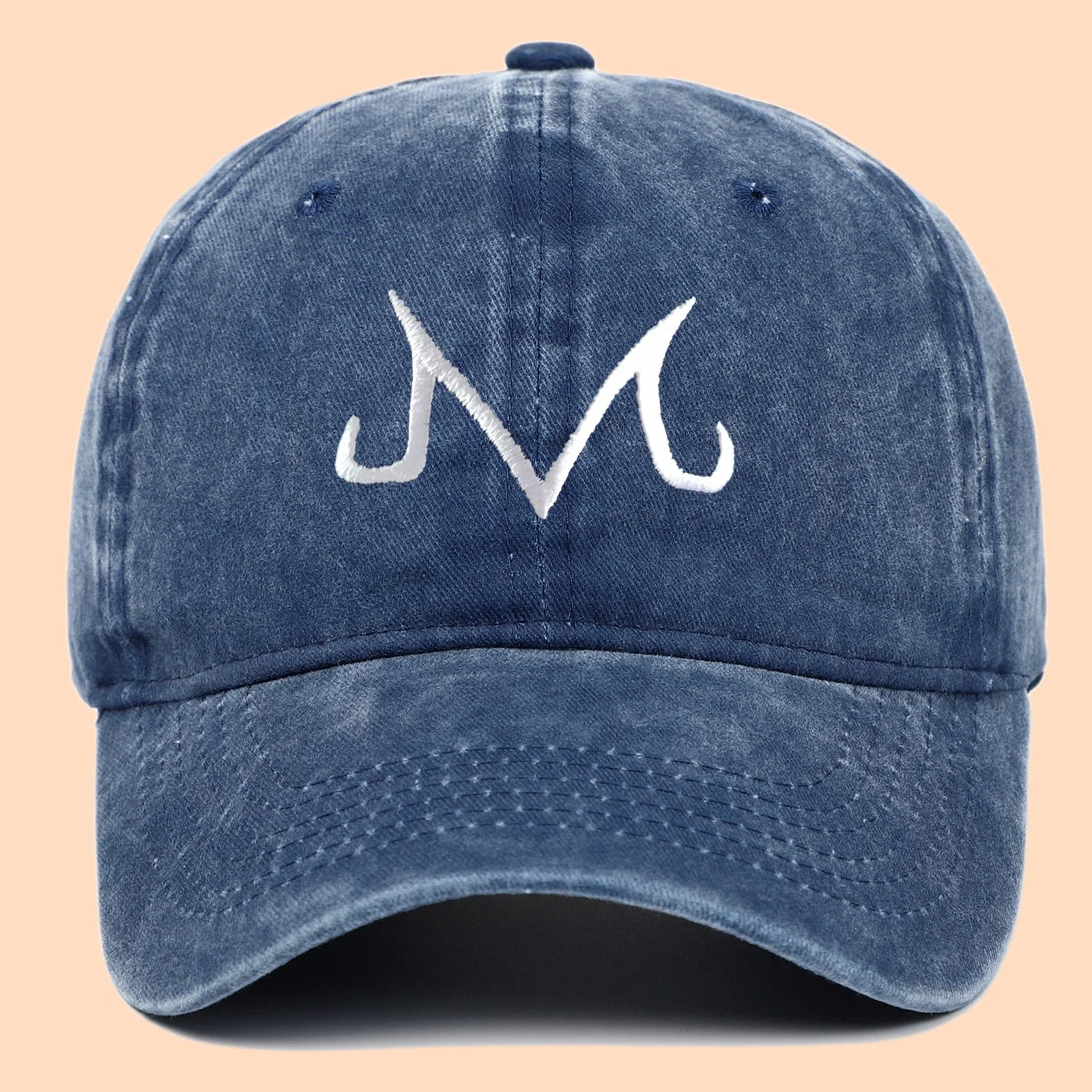 M Majin Sombrero bordado para papá Sombrero Unisex Hip-Hop ajustable Gorra de béisbol para adultos Gorras de deporte de golf