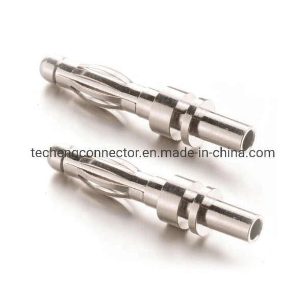 OEM/ODM Latón chapado en oro de 4mm Banana Macho Conector Rosca M3 de montaje PCB de bloqueo de tornillo hex.