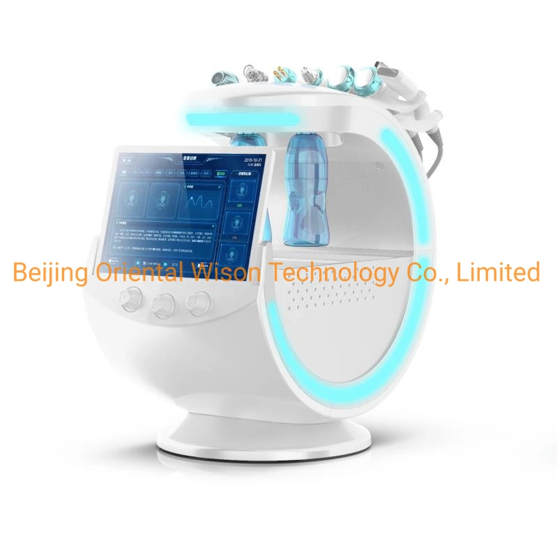 8 in 1 Skin Analysis Water Jet Aqua Peel Peeling Salon Beauty Skin Analyzer Ice Blue Skin Rejuvenation Equipment