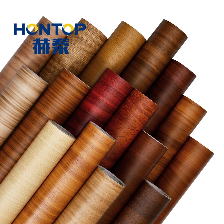 Wood Effect Grain Film Lamination PVC Membrane Wall Panel Decoration Film