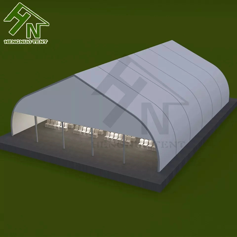 2022 Nouvelle conception de la structure en aluminium résistant Sport préfabriqué de l'événement Chambre Court de Tennis Couvert Natatorium Badminton Stadium Transparent chapiteau TFS tente de mariage