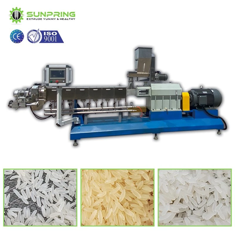 Stainless Steel Sticky Rice Machine + Tasti Nutrit Rice Product Line Make Extrud machine + Artifici Rice Instant Rice machine