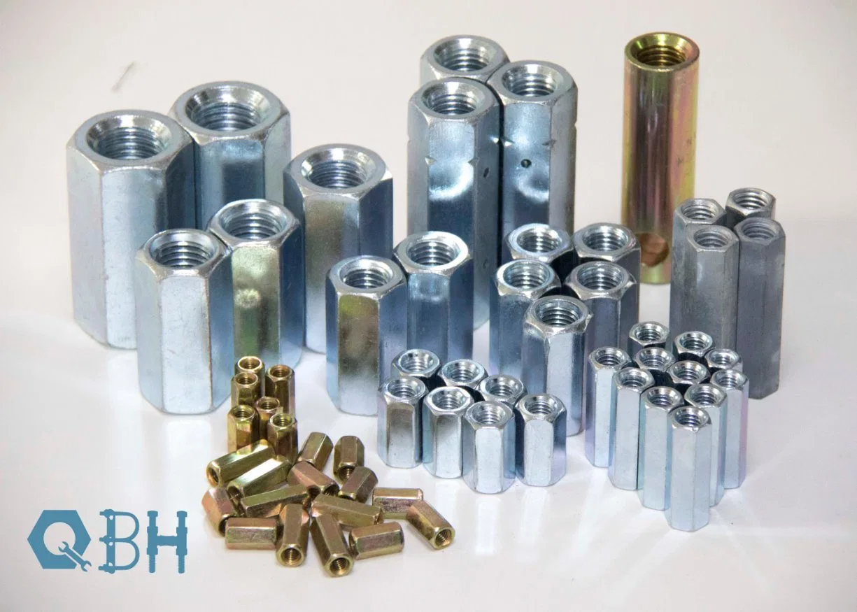 Qbh DIN6334 Custom-Made OEM ODM Long Hex Nut Construction Building Materials Fastener Accessories Hardware Connector Connecting Combination & Joint Fittings
