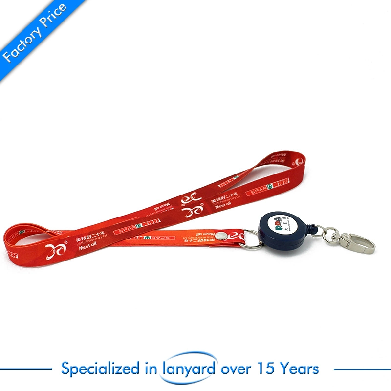 Custom Flat Polyester Screen Printed Lanyard with Safety Lock