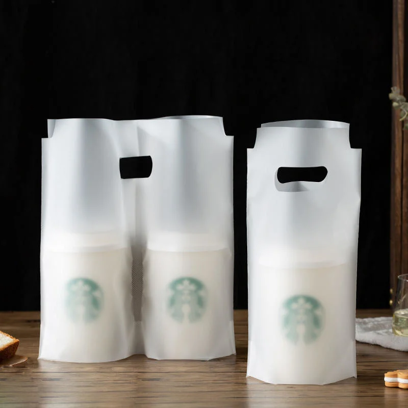 Custom Logo Takeout Café biodegradable Bolsas de plástico para burbujas Té