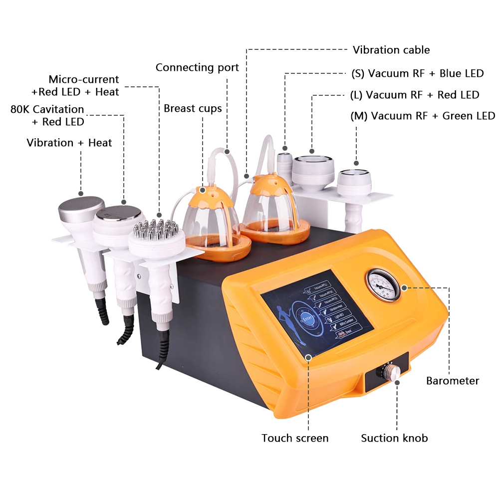 2 في 1 80K Cavitation فات حرق الدهون الثدي شفط جهاز تجميل