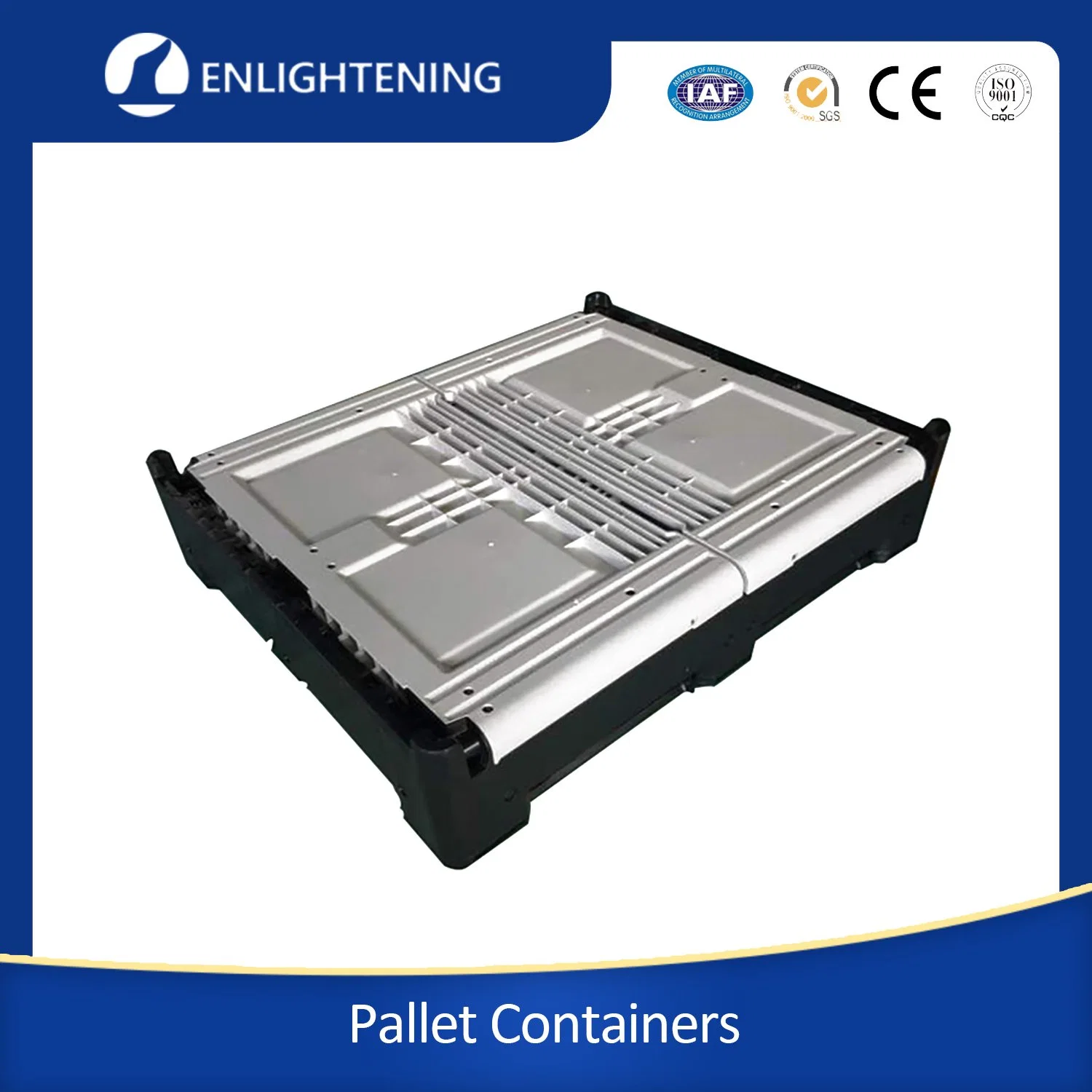 Les contenants alimentaires en vrac en plastique Zone de stockage de palettes Heavy Duty Cotainer de palette