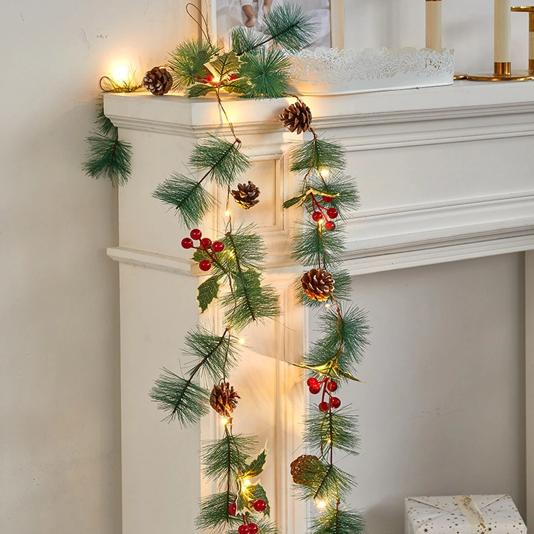 Xmas IVY Pinecone Holiday LED Light String Christmas Home Garden Decoration Christmas Decorative Lighting