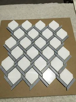 2023 Carrara White Pure White Marble Mosaic New Design Pattern Mosaic Decorative Tile for Walling and Flooring