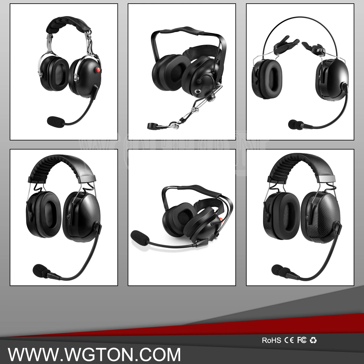 Lightweight Headset with Flexible Boom Microphone for Motorola Ep450