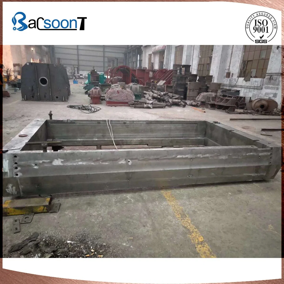 Gray Cast Steel Machine Tool Bed Base with Machining