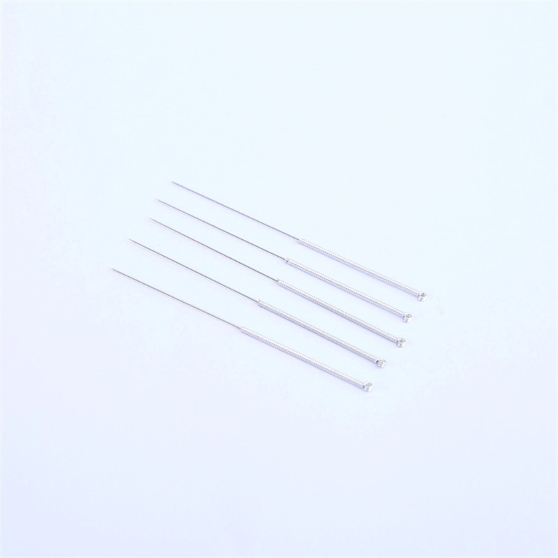 Painless Disposable Sterile Silver Wire Handle Acupuncture Needles with Plastic Bag Packing