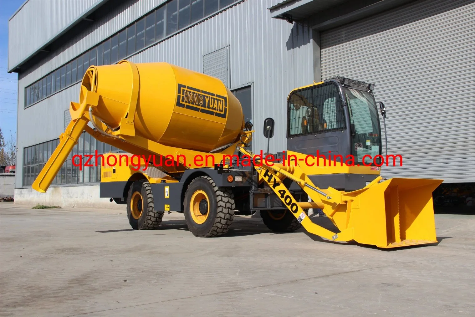 Mobile Portable Self Loading Mini Concrete Truck Mixer Hy400