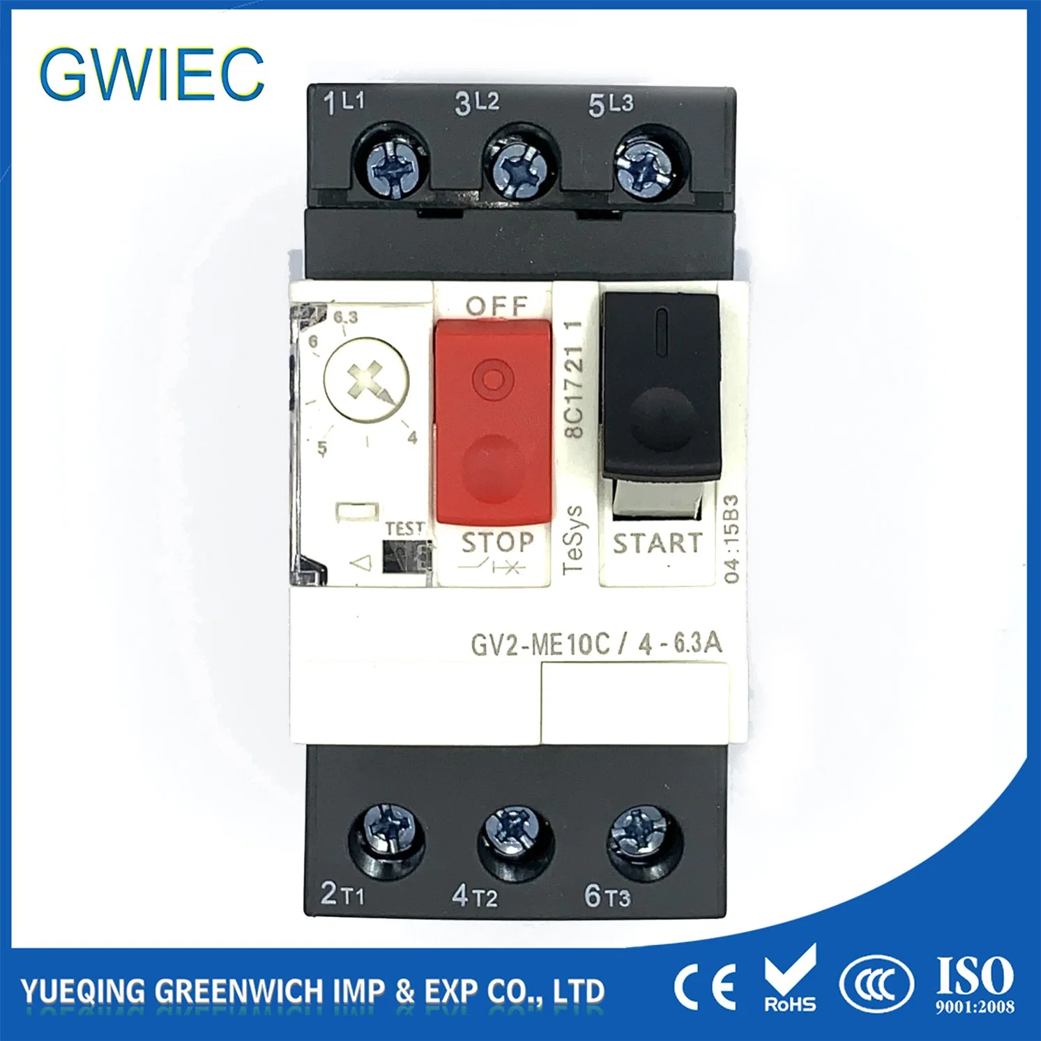 Tesys Gwiec Vacuum Motor Circuit Breaker with No Nc Gv2