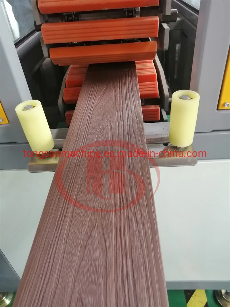 Professional Customized PVC PP PE WPC Wood Plastic Profile Making Machine Co-Extruder with Online 3D Embossing Device