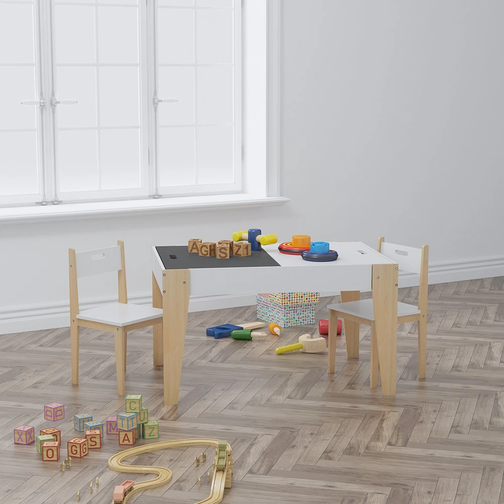 Nova Play Room School Furniture Children Painting Table Set with 2 Chairs