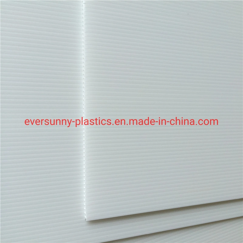 7mm 8mm 9mm 10mm White PP Hollow Corrugated Plastic Sheet