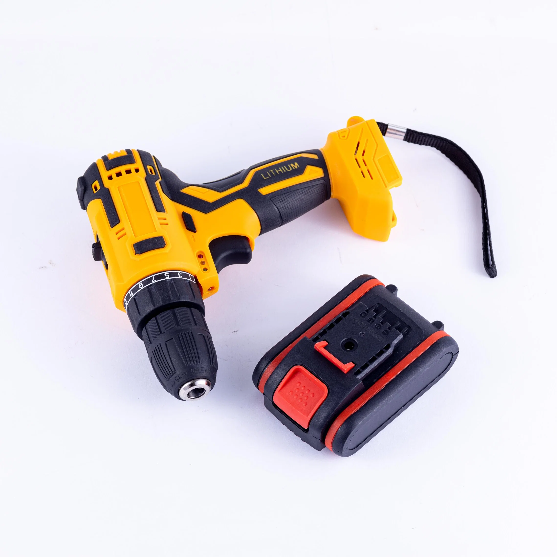 21V Impact Cordless Brushless Compact Drill Electric Tool Power Tool with 2-Speed Lithium-Ion Battery Drill Driver