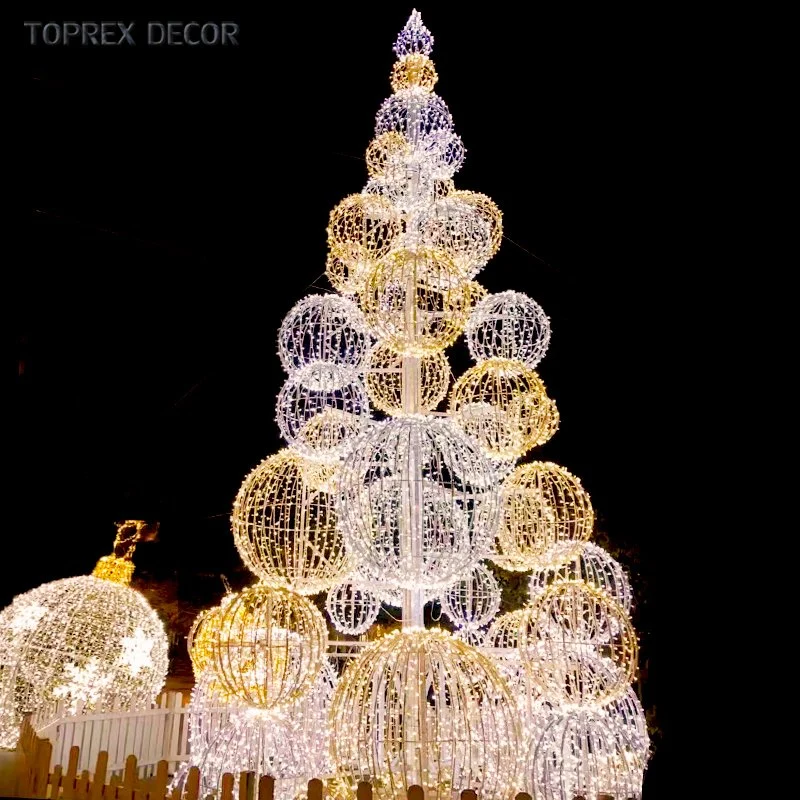 New LED Effect Holiday Event New Year Decor Outdoor Collapsible Christmas Tree with Lights