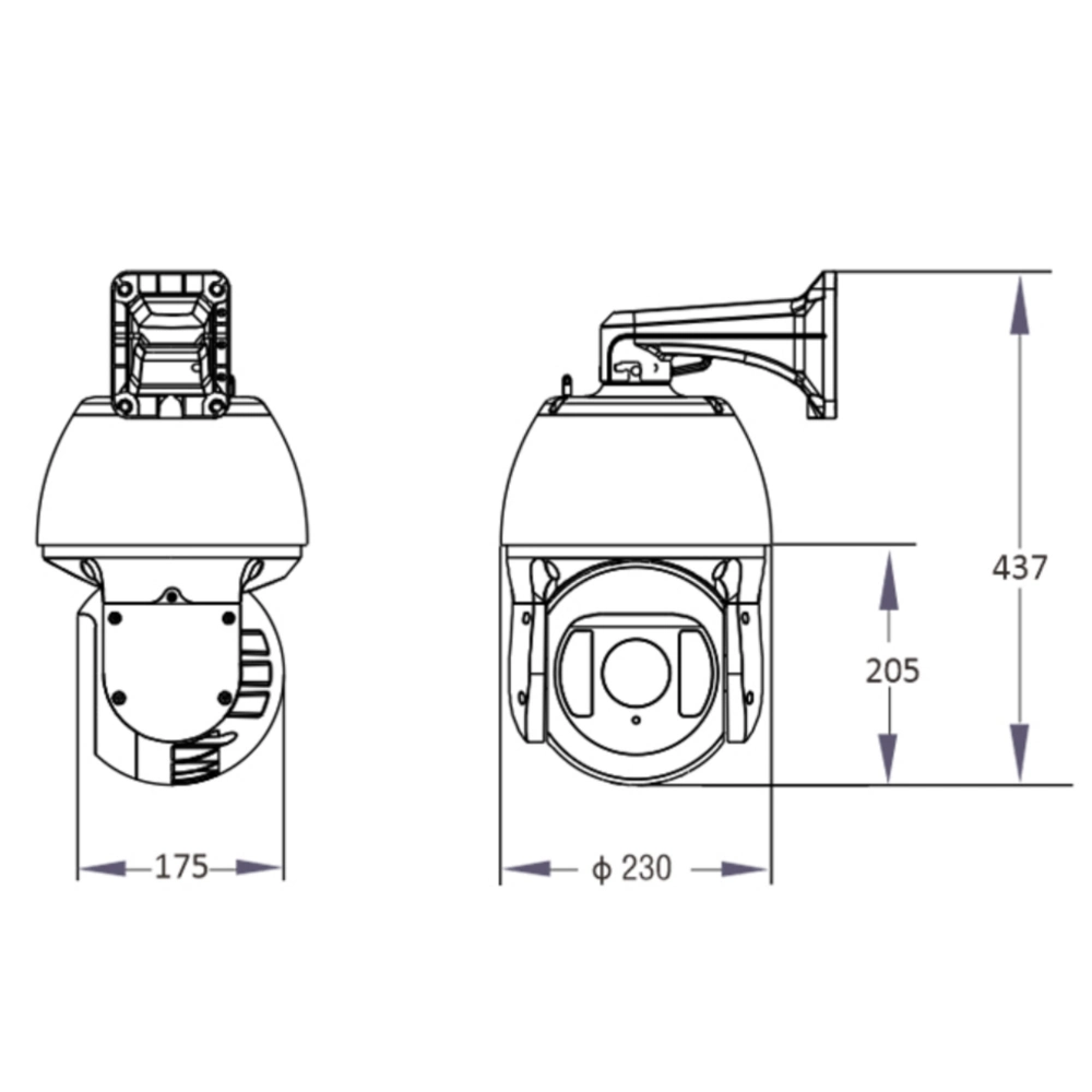 HIGH-Speed-Dome-IP-Kamera MIT 37x Zoom und hoher Auflösung IR-Laser