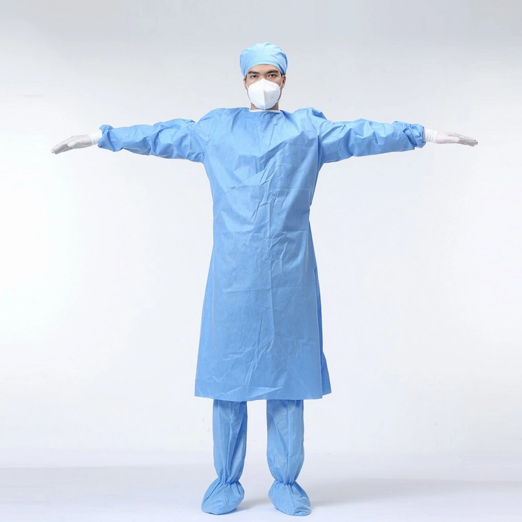Disposable Non-Woven Lab Coat Uniform Medical Surgical Gown