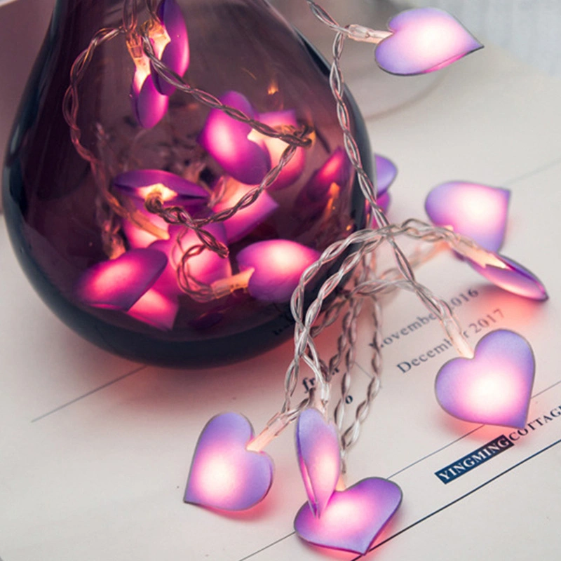 San Valentín Corazón Rosa cadena LED luminosos de niñas Decoración