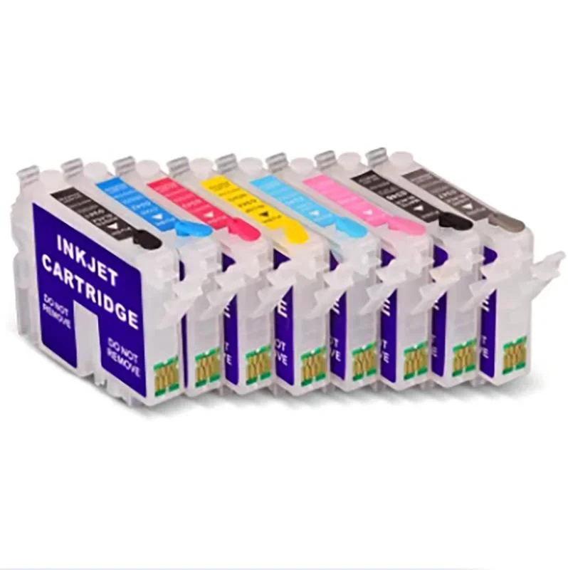 Ocbestjet T0341 - T0348 Refill Ink Cartridge with Reset Chip for Epson Stylus Photo 2100 2200 Printer