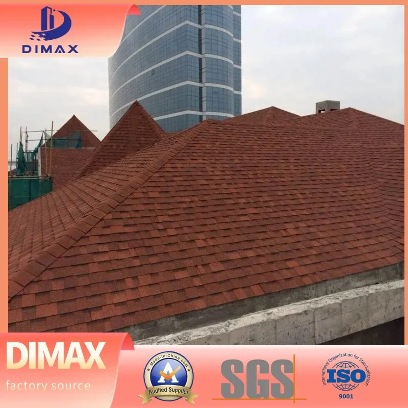 بيع مباشر للمصنع سقف أسفلت حجري ملون مقاوم للماء من أعلى جودة Shingle Tiles