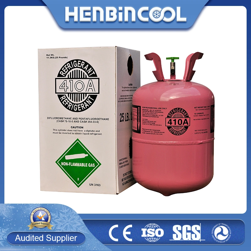 25lb/11.3kg Cilindro desechable de gas refrigerante R410A