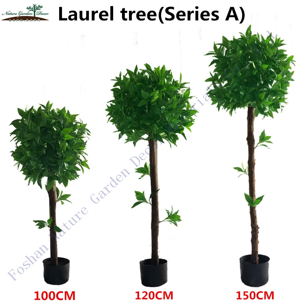 4 Pés Topiary planta artificial Jardim Faux ornamentais Árvore de folha de louro