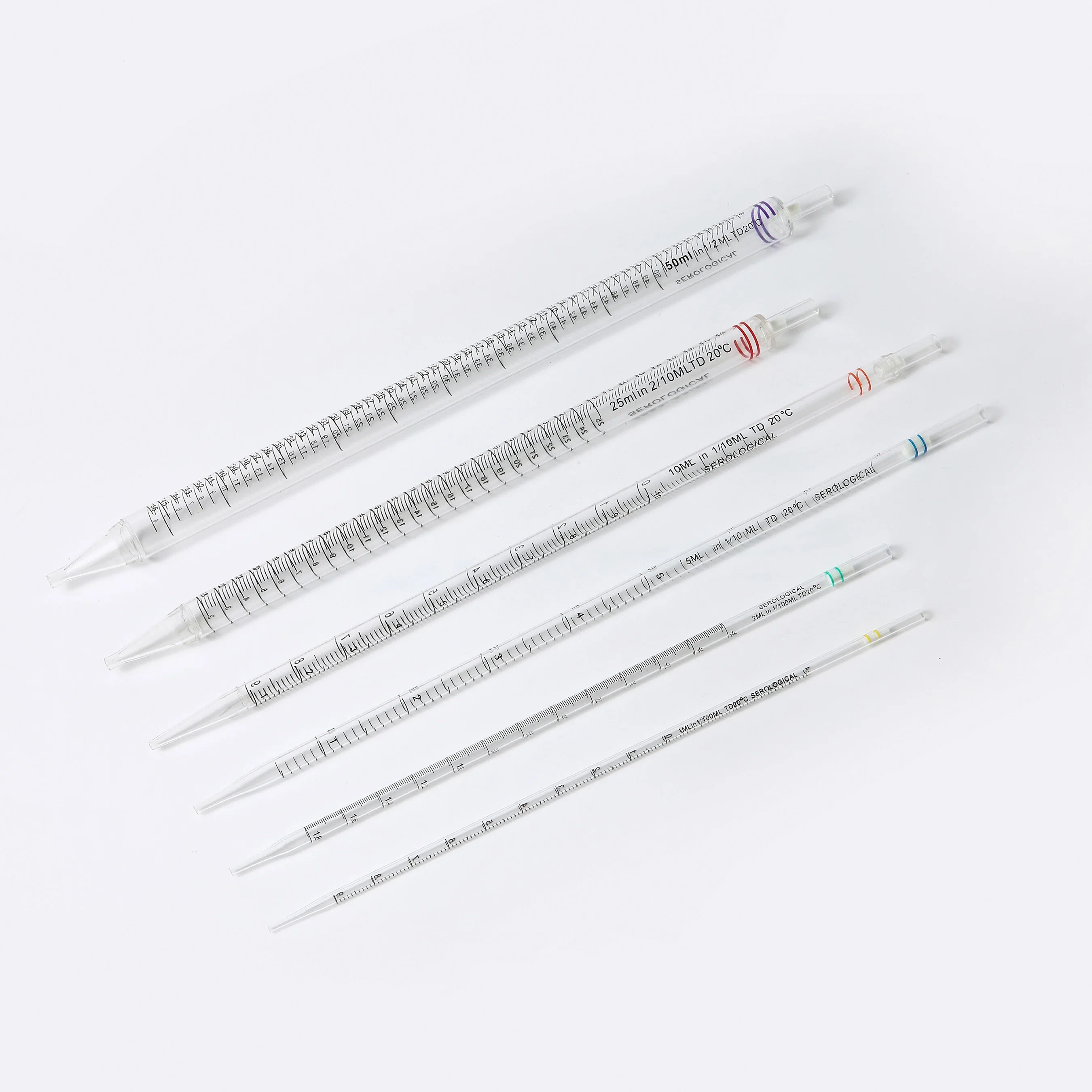 Disposable Plastic Serological Pipette with Graduation 1ml 2ml 10ml 25ml 50ml 100ml