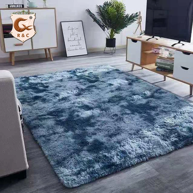 Tie-Dye Gradient Carpet Home Living Room Bedroom Silk Wool Carpet